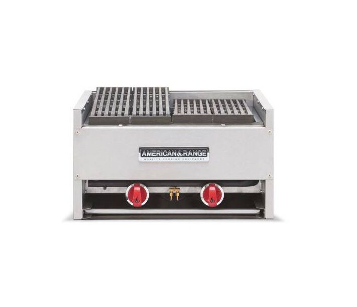 American Range AECB-14 14" Countertop Gas Char Rock Broiler 35,000 BTU