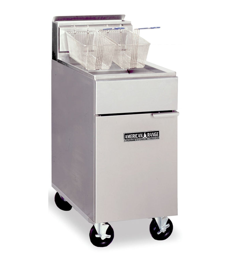 American Range AF-75, 80 lb Capacity 4 Burner Gas Fryer, NSF