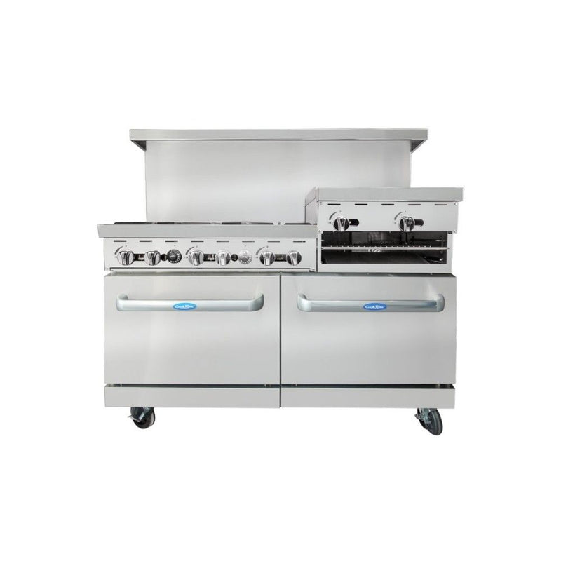 Atosa AGR-6B-24RGB, 60-Inch Gas Range with Raised Griddle/Broiler