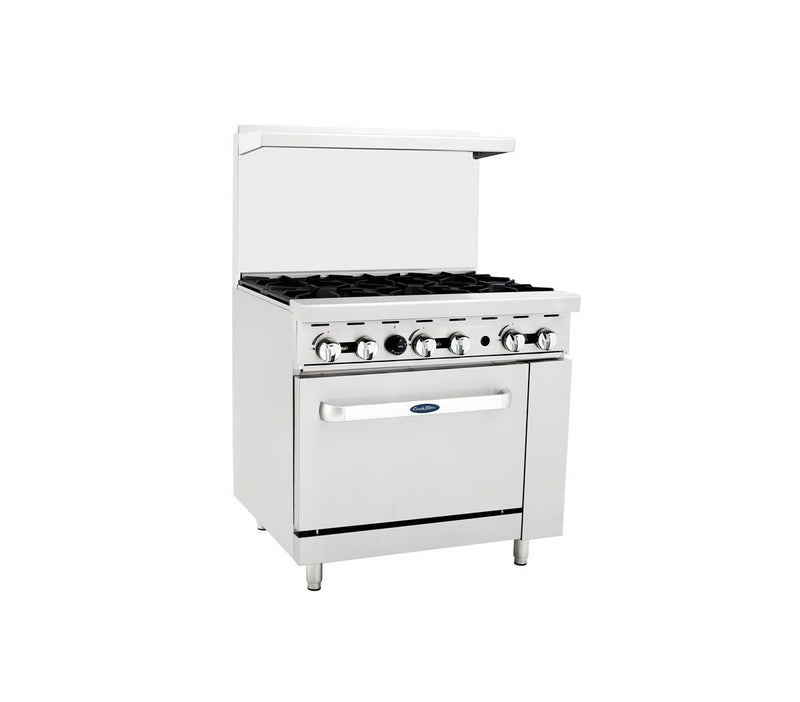 Atosa CookRite AGR-6B, 36-Inch 6 Burner Heavy Duty Gas Range Single Oven