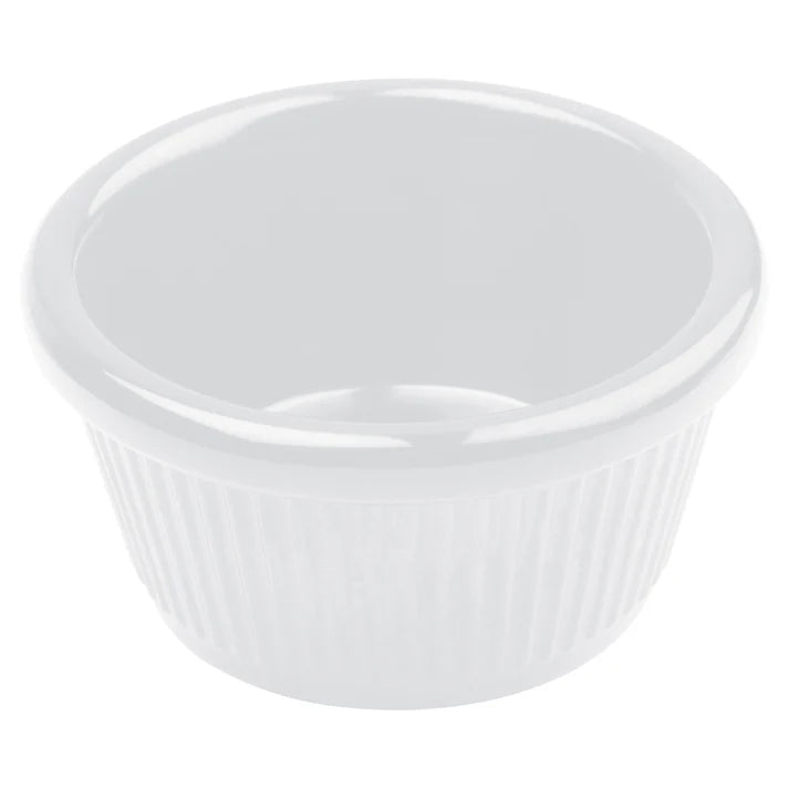 RFM-2W - Melamine Ramekin, Fluted - White, 2 oz