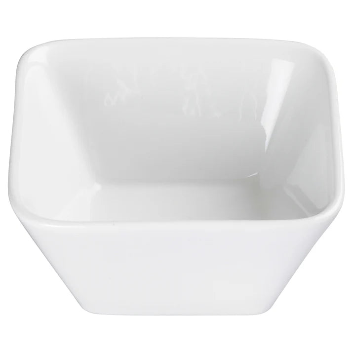 WDP008-101 - 4-1/2"Sq Porcelain Square Bowl, Bright White, 24 pcs/case