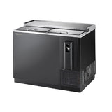 Blue Air BBC-50B-HC, 50-inch Black Horizontal Bottle Cooler with Sliding Top Lid, 14.8 Cu. Ft.