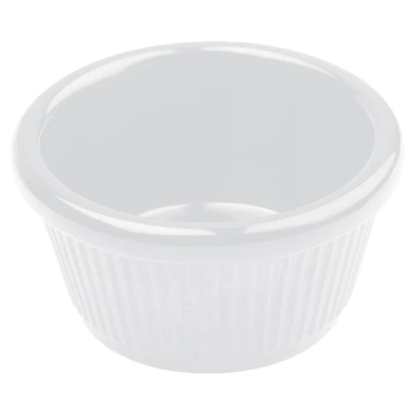 RFM-1W - Melamine Ramekin, Fluted - White, 1-1/2 oz
