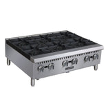 Admiral Craft BDCTH-36, 36-inch 6 Burners Black Diamond Countertop Gas Hot Plate with Manual Controls, 150,000 BTU