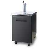 Blue Air BDD23-1B-HC, 23-inch 1 Solid Door Black Beer Dispenser with Tower and Tap, 7.9 Cu. Ft.