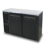 Blue Air BNB-48BT-HC, 48-inch 2 Solid Doors Black Narrow Back Bar and Beverage Cooler, 11.6 Cu. Ft.