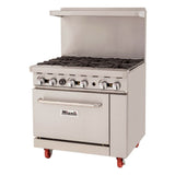 6 Burner Range, (1) Oven, Liquid Propane