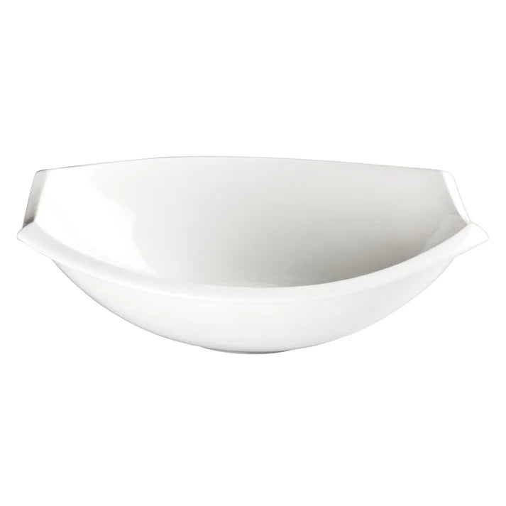 WDP006-206 - 13" Porcelain Oval Bowl, Creamy White, 12 pcs/case