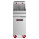 Cookline CF50-LP, Commercial 50 lb Liquid Propane Deep Fryer 4 Tube - 120,000 BTU