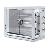 Pegasus CR-3E, 47-Inch Electric 18 Chicken Rotisserie Oven With 3 Spits - 208V