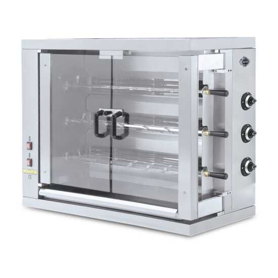 Pegasus CR-3G, Gas Chicken Rotisserie Oven With 3 Spits - 48,000 BTU