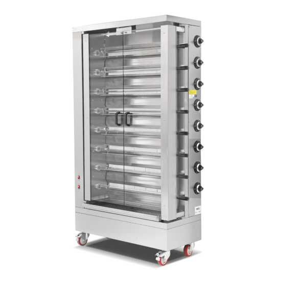 Pegasus CR-8E, 47-Inch Electric 48 Chicken Rotisserie Oven With 8 Spits - 208V