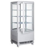 Winco CRD-1, Countertop Refrigerated Beverage Display, 120V, 180W, Curved Doors
