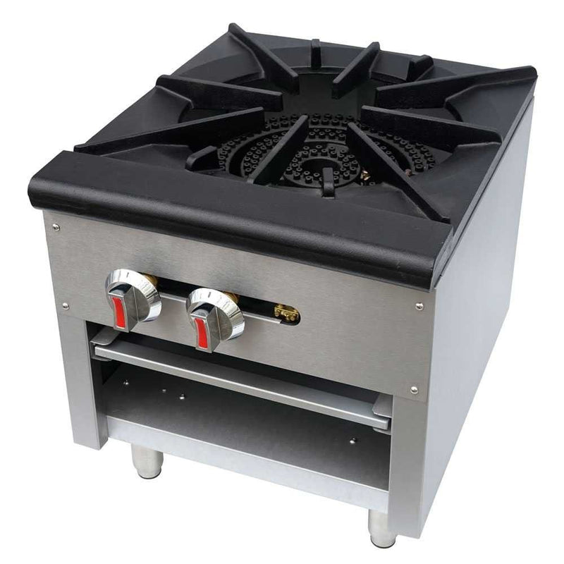 Cookline CSP1, 18-Inch Single Burner Commercial Gas Stock Pot Range - 110,000 BTU