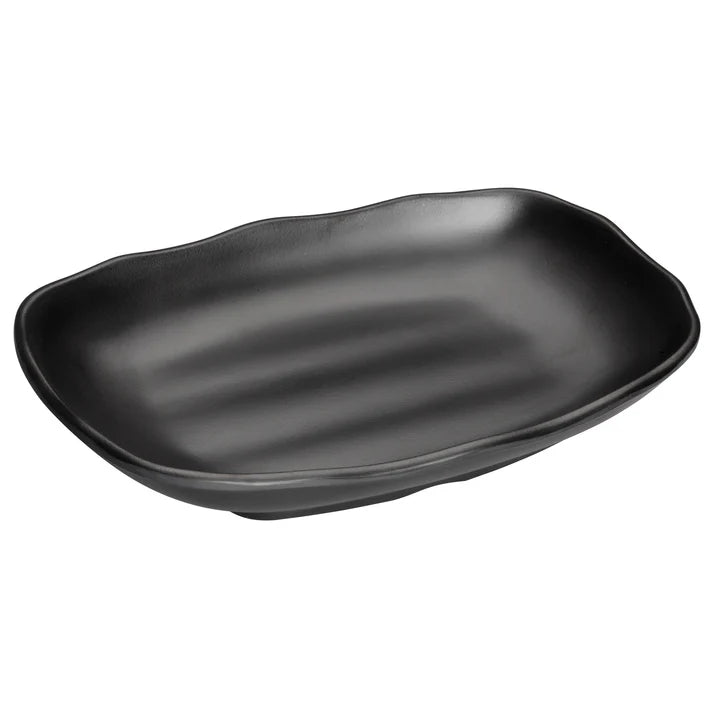 WDM018-303 - 10" x 6-1/8" Melamine Rectangular Plate, Black, 24pcs/case
