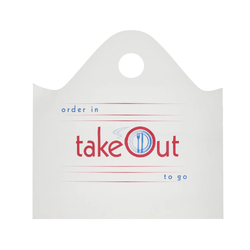 Plastic Shopping Bag - Deluxe Wavetop Handle - White Print - 19x19x9.5 (250)