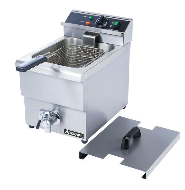 Adcraft DF-12L, Single Tank Deep Fryer with Faucet