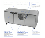 Beverage Air UCR72AHC 72" W Undercounter Refrigerator w/ (3) Sections & (3) Doors, 115v
