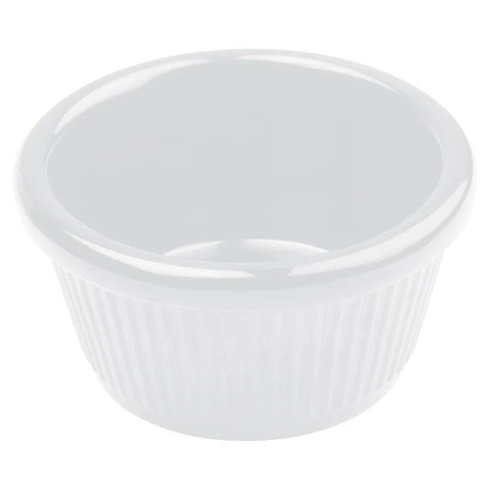 RFM-3W - Melamine Ramekin, Fluted - White, 3 oz