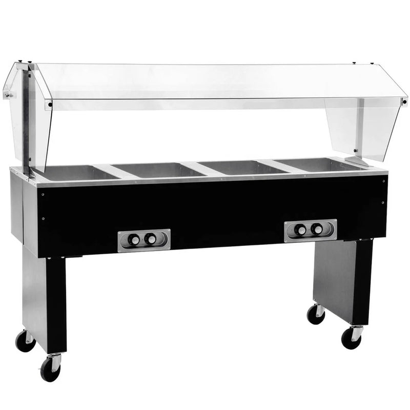 Vollrath R38716 - Cold Pan Salad Buffet Serving Counter w/Black Wrap, 60 x 24 in.