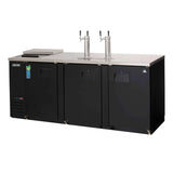 Everest Refrigeration EBD4-CT, 4 Taps 1/2 Barrel Draft Beer Cooler — Black