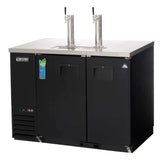 Everest Refrigeration EBDS2-24, 2 Taps 1/2 and 1/4 Barrel Draft Beer Cooler — Black