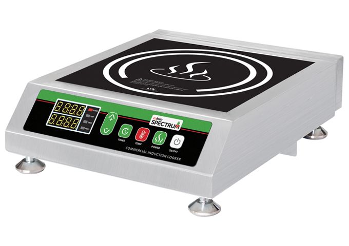 Winco EICS-18C German Schott Commercial Electric Induction Cooker with 20 Amp Power Cord, 1800W, EA