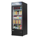 Everest Refrigeration EMGR24B, 8.38-Inch Black 1 Section Swing Refrigerated Glass Door Merchandiser
