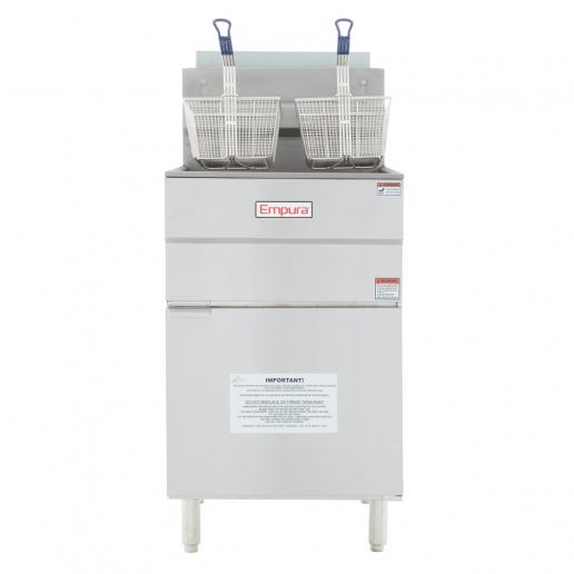 NAT Natural Gas 21" Commercial Gas Fryer with 80 lb Capacity, 150,000 BTU