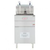 NAT Natural Gas 21" Commercial Gas Fryer with 80 lb Capacity, 150,000 BTU