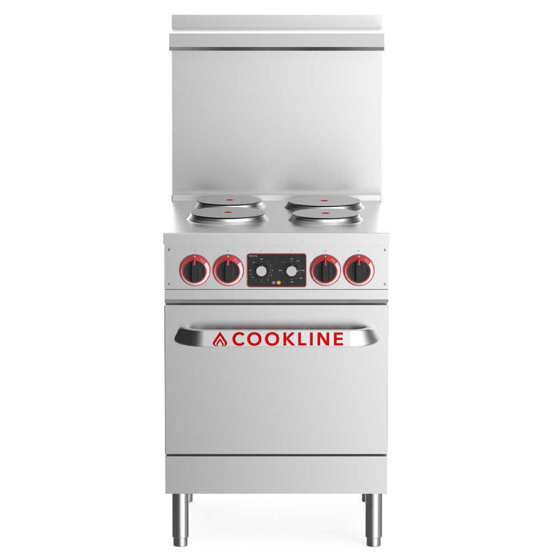 Cookline ER24-208, 24-Inch Electric Range with 4 Burners, 208V
