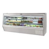 Leader ERHD118ES-R, 118-Inch Remote Refrigerated Slanted Glass High Deli Case with 2 Shelves