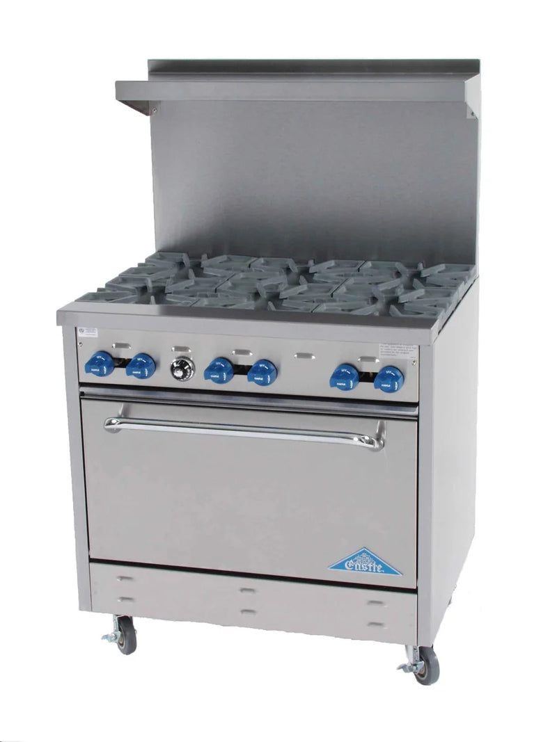 Comstock-Castle F330 36" Commercial Gas Range w/ (6) Open Burners, (1) Standard Oven, 192.000 BTU