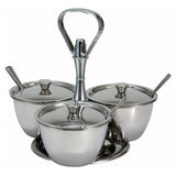 RS-3 - Relish Server, 3 Compartments, Stainless Steel