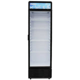 Coldline G8E-B, 9 Cu. Ft. 22-Inch Single Glass Door Black Merchandiser Refrigerator with LED