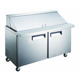 Admiral Craft GRSLM-2D, 47-inch 2 Solid Doors Grista Mega Top Salad/Sandwich Prep Table, 12 Cu. Ft.