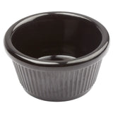 RFM-4K - Melamine Ramekin, Fluted - Black, 4 oz