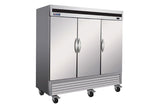 IKON IB81F-DV 3 Solid Doors Upright Bottom Mount Freezer