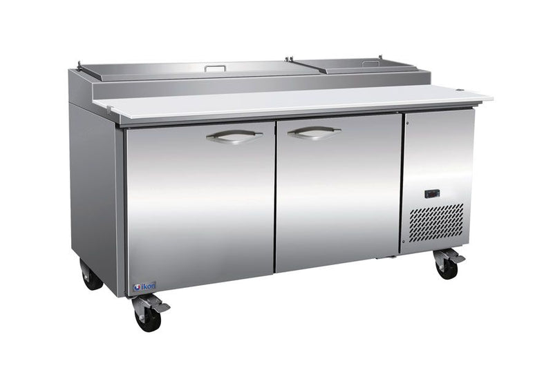 IKON IPP71 71-inch Double Door Pizza Prep Table, 9 Pans