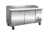 IKON IPP71 71-inch Double Door Pizza Prep Table, 9 Pans