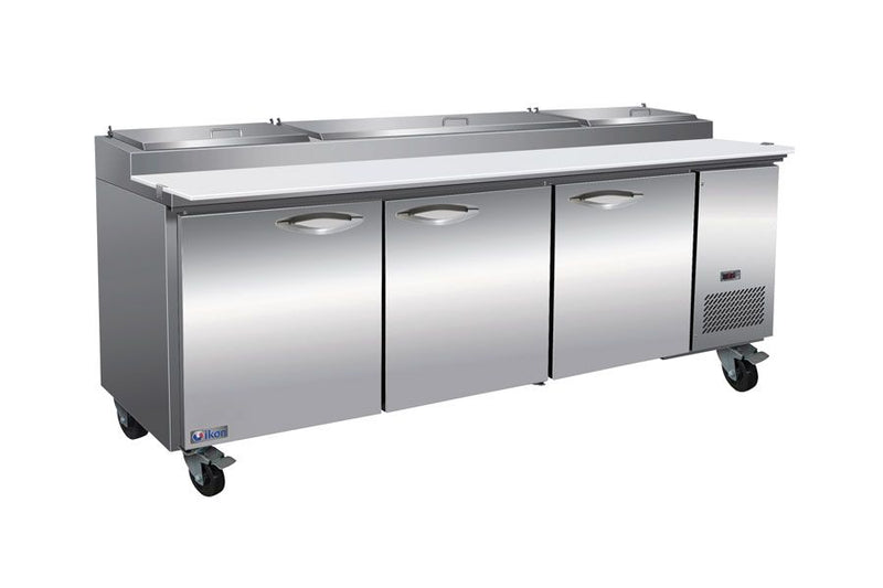 IKON IPP94 94-inch Triple Door Pizza Prep Table, 12 Pans