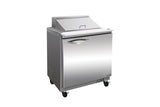IKON ISP29M 29-inch Single Door Mega Top Refrigerated Sandwich/Salad Prep Table, 12 Pans