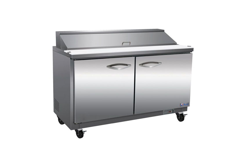 IKON ISP36 36-inch Double Door Standard Top Refrigerated Sandwich/Salad Prep Table, 10 Pans