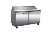 IKON ISP36 36-inch Double Door Standard Top Refrigerated Sandwich/Salad Prep Table, 10 Pans
