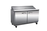 IKON ISP61 61-inch Double Door Standard Top Refrigerated Sandwich/Salad Prep Table, 16 Pans