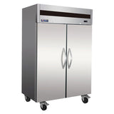 IKON IT56F 2 Solid Doors Upright Top Mount Freezer
