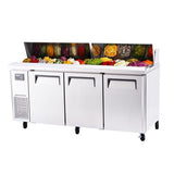 Turbo Air JST-72-N 3 Solid Doors Sandwich/Salad Unit, Side Mount