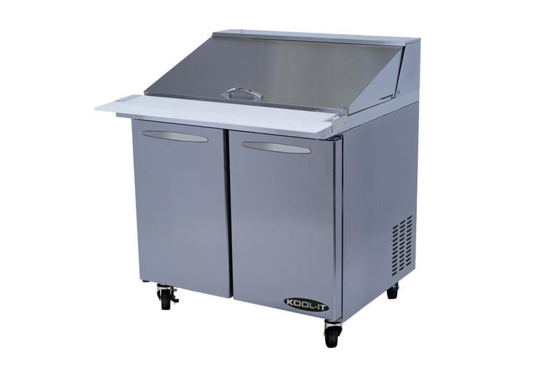 Kool-It KSTM-36-2, 36-inch Refrigerated Mega Top Salad/Sandwich Prep Table