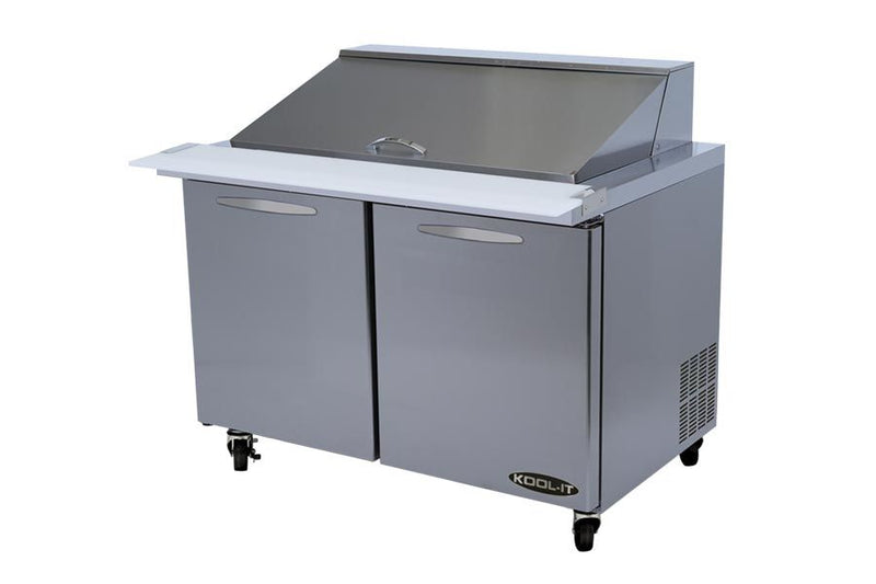 Kool-It KSTM-48-2, 48-inch Refrigerated Mega Top Salad/Sandwich Prep Table